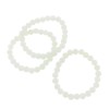 Unbranded Imitation Jade Bead Bracelet - 50mm - White -