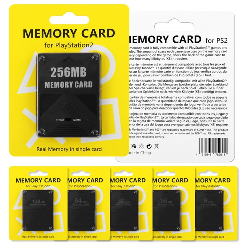 PS2 Memory Card for PS2 Dedicated Save Data, Archive Card,