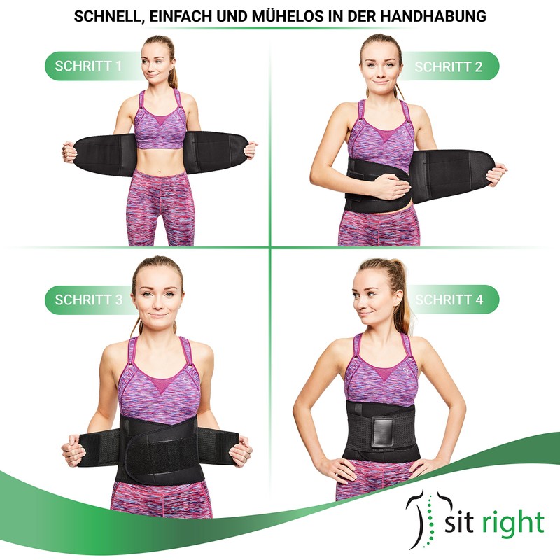 sit right Back Brace - Back Strap for Stabilising the
