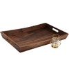 MAGIGO 22 x 14 Inches Large Rectangle Curved Black Walnut