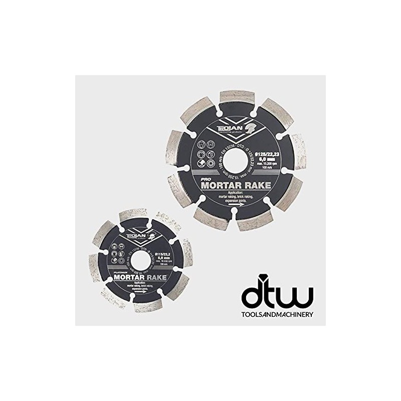 TROJAN Platinum Professional Contractor Mortar Raking Diamond Blade/Diamond Disc -