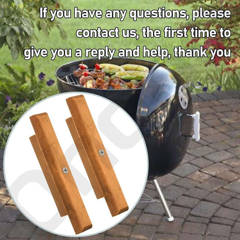 Cherry Wood Replacement Handle for Weber 18.5" 22.5" Charcoal Grill,