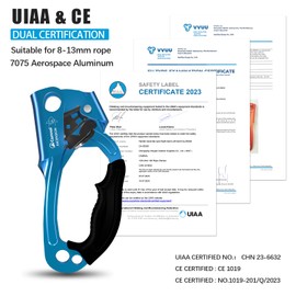 CAMNAL アッセンダー ハンドルアセンダー 8-13mmのロープに適しており、クライミング、高所作業、救助など幅広い分野で使用できます