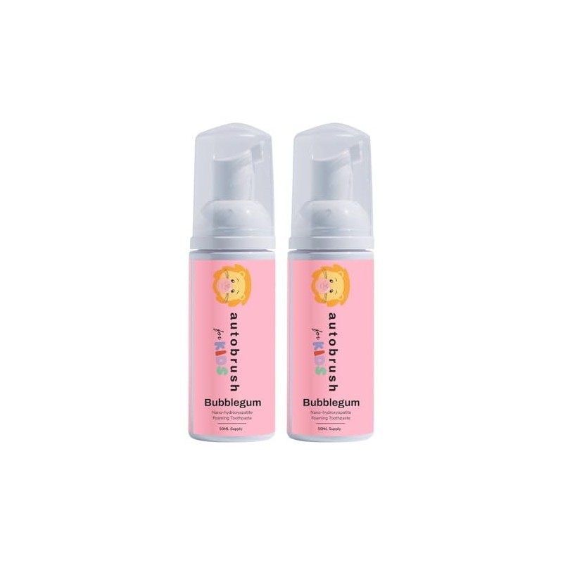 AutoBrush Foaming Kids Bubblegum Pasta dental – Sin fluoruro –