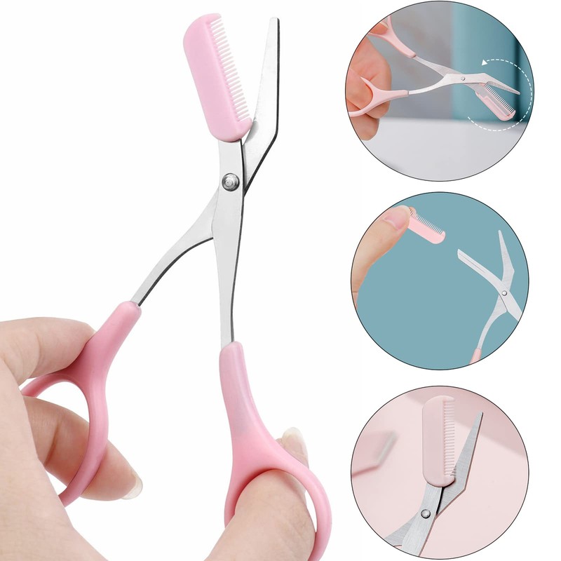 SHULLIN Pack of 2 Eyebrow Trimmer Scissors Beauty Eyebrow Scissors