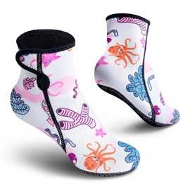 Summshall Kids Neoprene Socks 3mm Water Socks Sand Socks Anti-slip Swimming Socks Keep Warm Wetsuit Socks for Water Sport