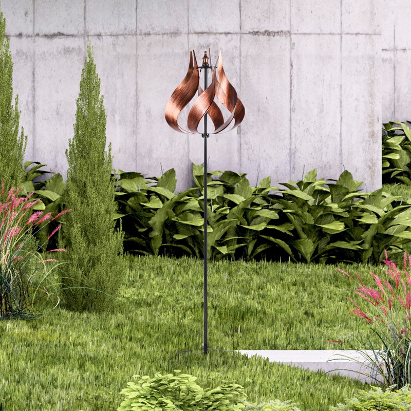 Teamson Home Tulip Kinetic Metal Weather Resistant 360 Degrees Swivel
