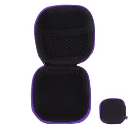 TEHAUX Assorted Color Mini Eva Headphone Pouch Portable Travel Carrying Case for Earbuds Headset USB Cables and Accessories Purple