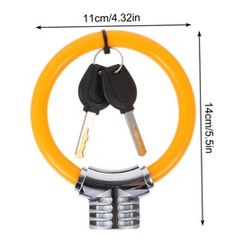 GANAZONO Ring Shaped Theft Lock Portable Mini Safety Lock for Cycling Compact Cable Design with Strong Shear and Theft Features for Bike Security