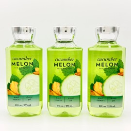 Cucumber Melon 3-Piece Bath and Body Bundle | Set of Three Shower Gels, 10oz Each