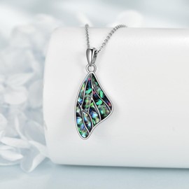 VENACOLY Butterfly Wings Necklace 925 Sterling Silver Butterfly Wings Pendant Jewellery Gifts for Women Butterfly Lovers, Sterling Silver