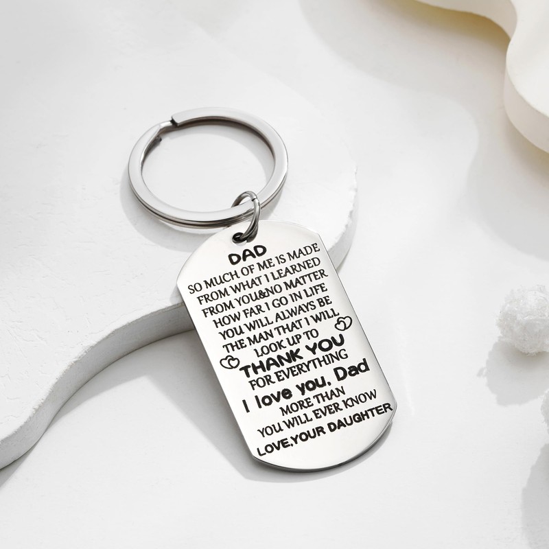 BLThing Dad Gifts from Daughter - Keychain for Dad Father's