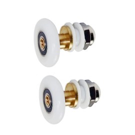 GDQLCNXB Shower Door Rollers, Roller Diameter 25mm,The Bathroom Glass Sliding Door Pulleys/Runners/Wheels,Ultra-Quiet Shower Glass Door Rollers Replacement,4Pcs