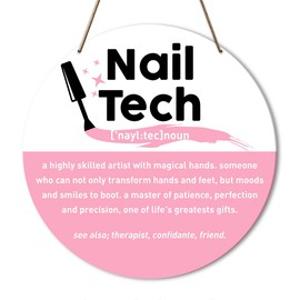 Nail Tech Gifts, Christmas Birthday Gifts for Nail Tech Lovers, Nail Artist Technician Manicurist Gifts for Women Girls Nail Salon, Nail Tech Decorations, Beauty Room Nail Salon Wall Decor, Friend