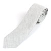 Men's Cotton Linen Skinny Necktie Tie Sand Wash Solor Color