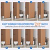 WINSOON Sliding Barn Door Floor Guide Brushed Nickel, Bottom Adjustable
