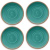 Rustic Swirl Turquoise Melamine Side Plate Set (4)