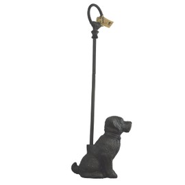 Lulu Decor, Fleur De Lis Door Stop with Handle (Antique Black Rod)
