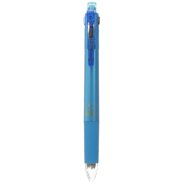Zebra Multi Function Surari 4＋S Black/Red/Blue/Green Ink 0.5mm Ballpoint Pen, 0.5mm Mechanical Pencil, Light Blue Body