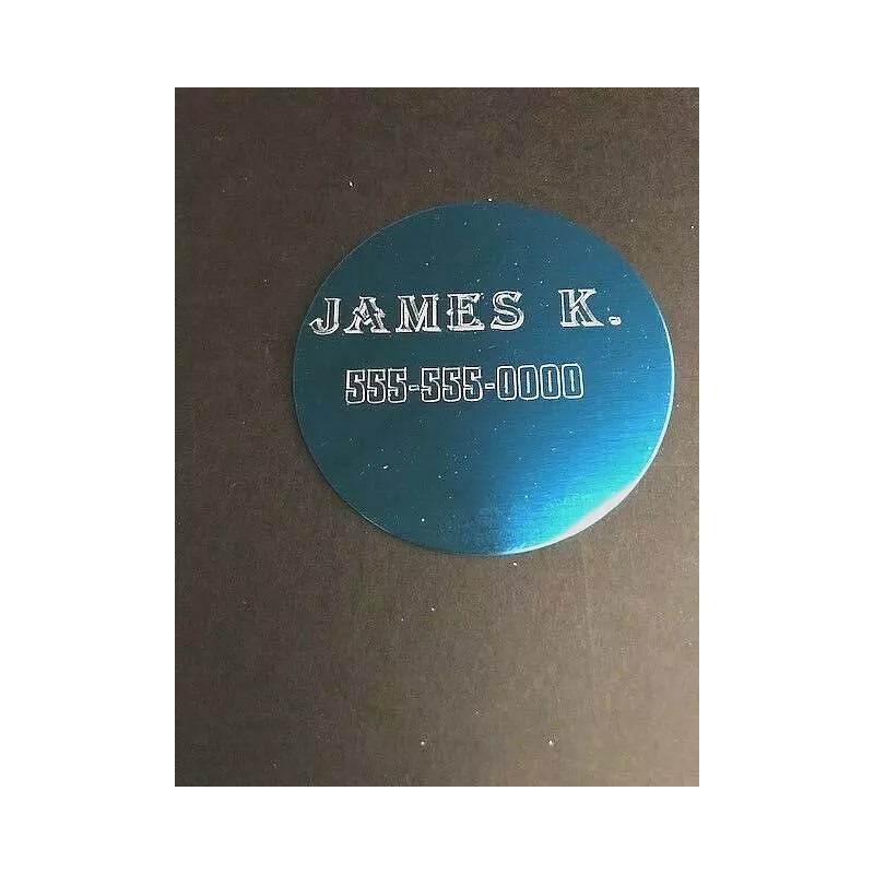 Unbranded LUGGAGE TAG KEY TAG WITH FREE PERSONALIZING OVAL 2.5"