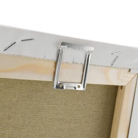 Tooth Hanger for Stretcher Frame, Strip Size 18 x 45 mm, Pack of 25 in a Ziplock Bag, Steel, Picture Hangers, Picture Hooks, Hangers