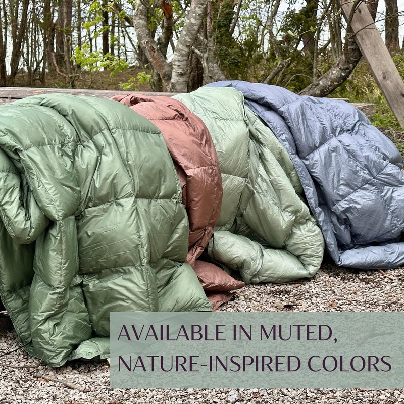 Noora North Down Camping Blanket with Footbox – Lightweight, Packable,