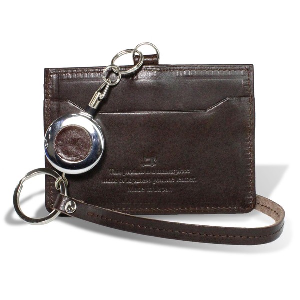 Tochigi Leather TGP-3357 Commuter Pass Case with Reel Key, Single