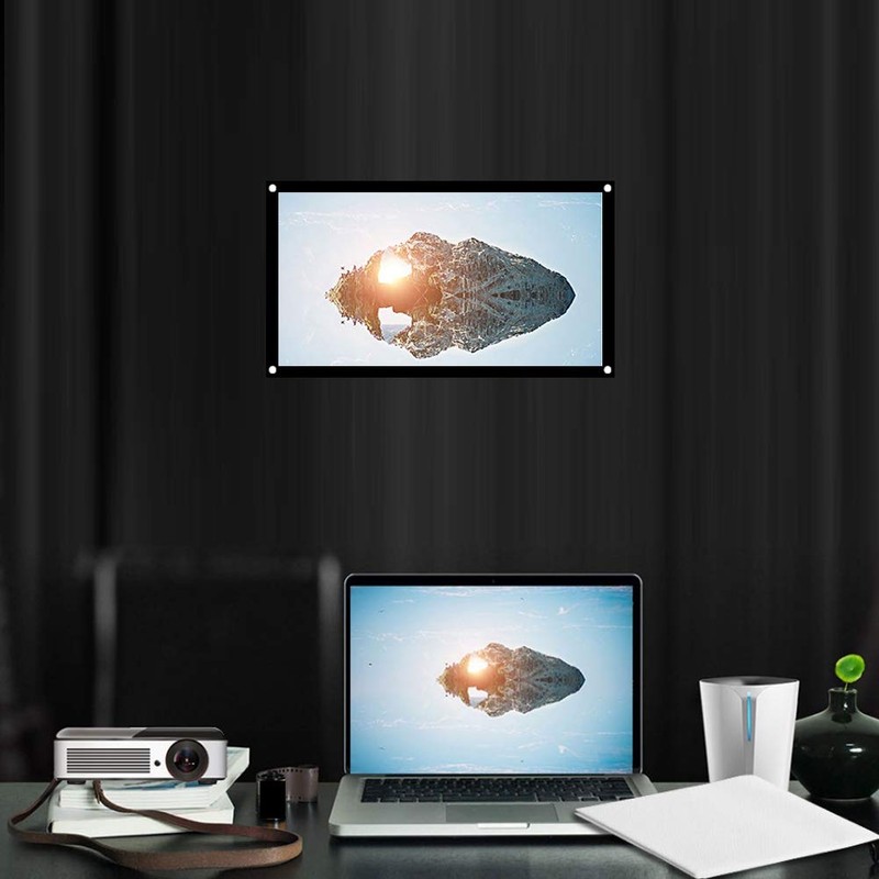 40 72" in Portable Foldable Projector Screen Full HD 1080P