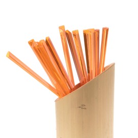 BambooMN - Triangular Appetizer Food and Drink Prism Picks - 4.5" (11.4cm) - Orange - 1,000 Pieces