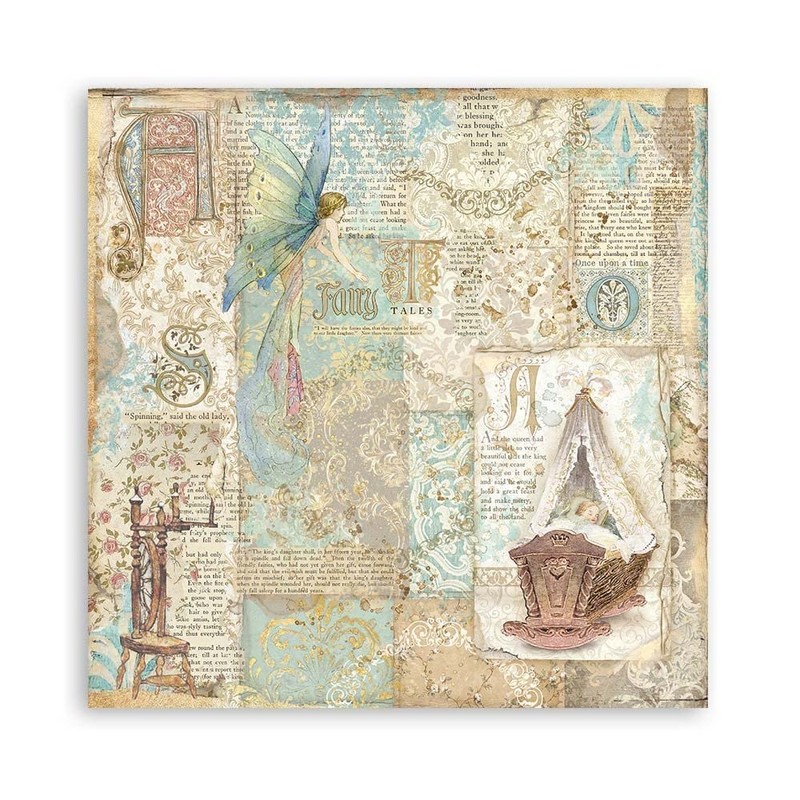 Stamperia International Scrapbooking Pad-Double Face-Sleeping Beauty, Various, 12 x 12