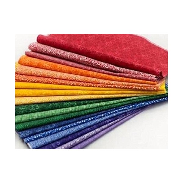 108 Rainbow Basics pre Cut Charm Pack 5" Squares 100% Cotton Fabric Quilt
