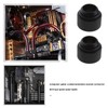 YINETTECH 4pcs G1/4 10mm Brass Water Cooling Extension Adapter with