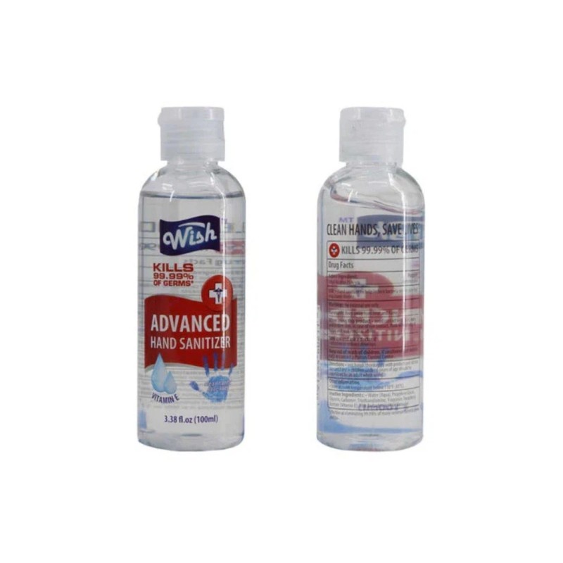 Wish Advance Hand Sanitizer Antiviral Antibacterial 3.38oz (24 PACK)