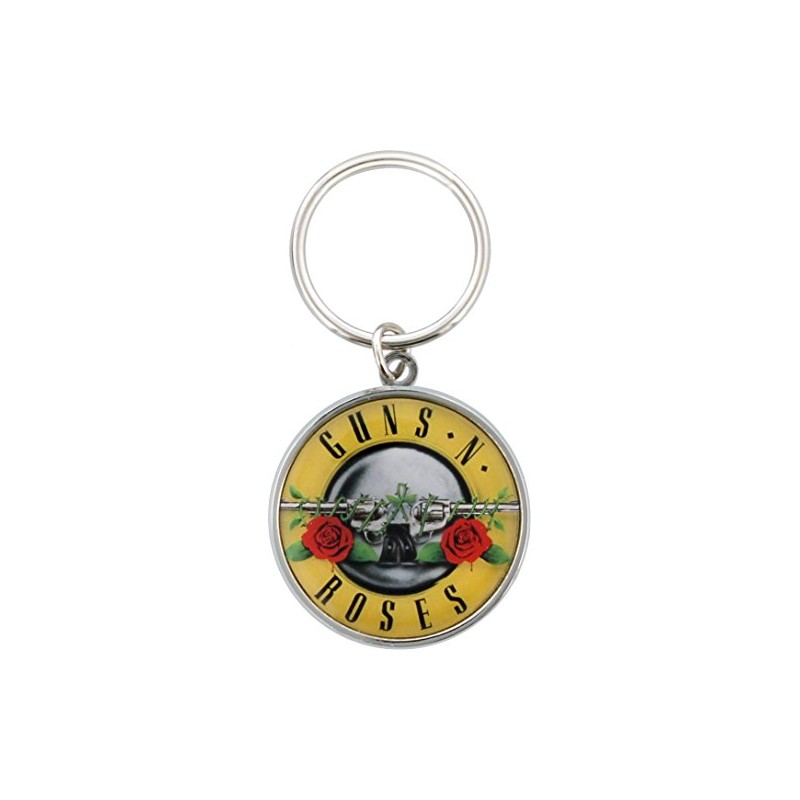 Guns N Roses Round Metal Keyring (ro)