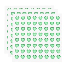 MECCANIXITY 192 Pcs Heart Rhinestone 6mm Self Adhesive Gems Stickers Jewelry Stickers for Jewelry Making, Valentine Makeup, DIY Crafts, Green