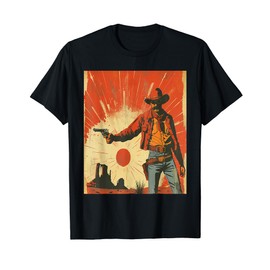 Retro Vintage 1950s Western Ranch Cowboy Hat Desert Art T-Shirt
