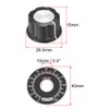 sourcing map Plastic Potentiometer Rotary Knob 6mm Insert Shaft with