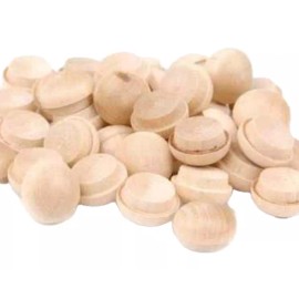 Unbranded Qty 50 - 3/8 Inch Maple Wood Mushroom Head Furniture Buttons Screw Hole Plugs
