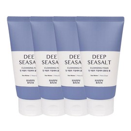 Happybath 해피바스 퍼펙트딥 씨솔트 클렌징폼 150g x4 Happybath Perfect Deep Sea Salt Cleansing Foam 150g x4