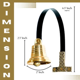 Charming Vintage Brass Wall Bell with Artfully Designed Holder – Handcrafted Doorbell Perfect for Home, Garden Outdoor and Indoor
