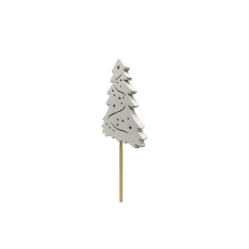 DARO DEKO Wooden Flower Stakes, Christmas Tree Stakes, 36 cm