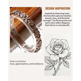 Jecanori Pure Copper Bracelets for Women, Effective Magnetic Therapy Bracelet for Women, Adjustable Copper Jewelry Gift