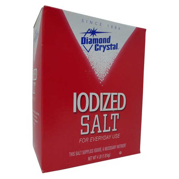Diamond Crystal Table Iodized Salt, 4 Pound