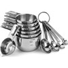 Hudson Essentials Stainless Steel Measuring Cups and Spoons Set -