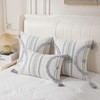 Boho Throw Pillow Covers 18x18 Set of 2 Cotton Woven