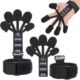 Pack of 2 Finger Extensors - 6 Level Hand Gripper, 4.0 Adjustable Finger Trainer for Improves Finger Function