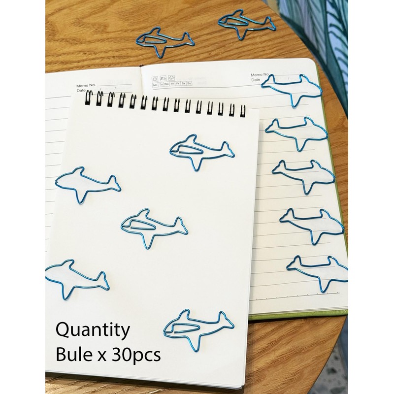 Cute Paper Clips, 30 Pcs Sardine Fun Paper Clips, Small