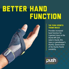 Push Sports Thumb Brace - Stabilizes Skier's Thumb, Optimizes Function (Left Large)