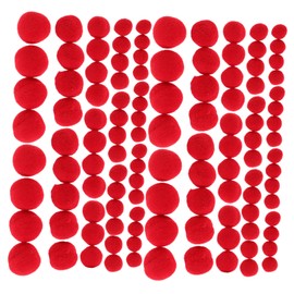 LALAFINA 500pcs Pompoms for Crafting Assorted to Red Pom Poms for DIY Handmade Crafts School Projects Art Supplies Holiday Decorations