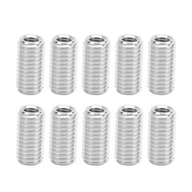 Fafeicy Pack of 10 20 mm repair nuts, 303 stainless steel thread extension reduction sleeve conversion kit, M6 x 1.0 female thread and M10 x 1.5 male thread